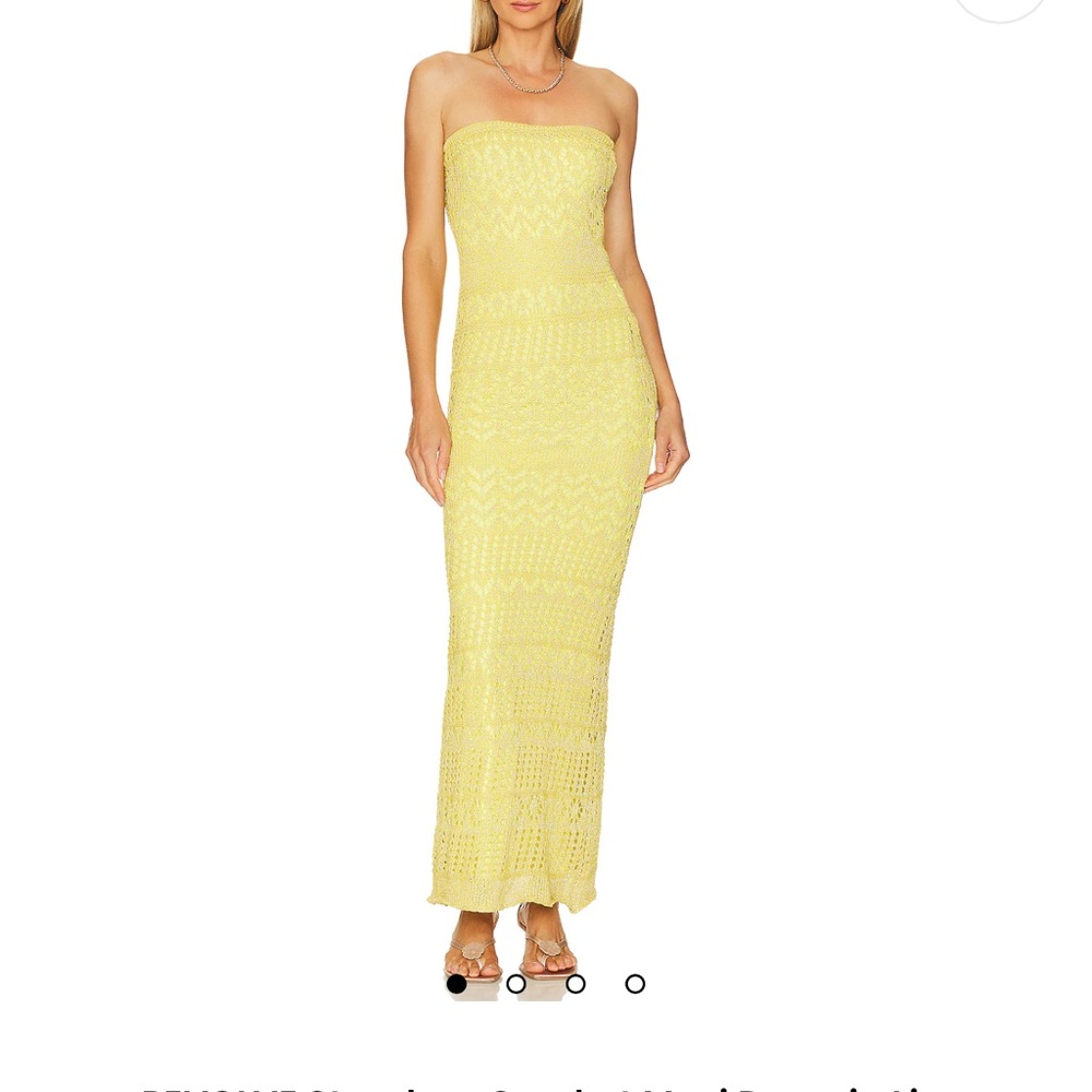 Chic Strapless Yellow Dress